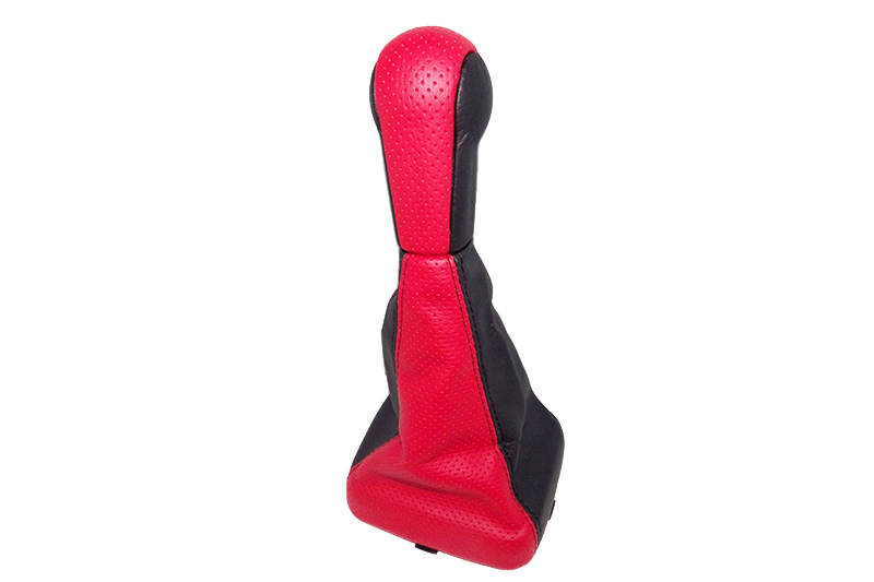 Ручка на рычаг КПП ВАЗ-2115 красная с чехлом сфера кожзам АВТОБРА фотография №1