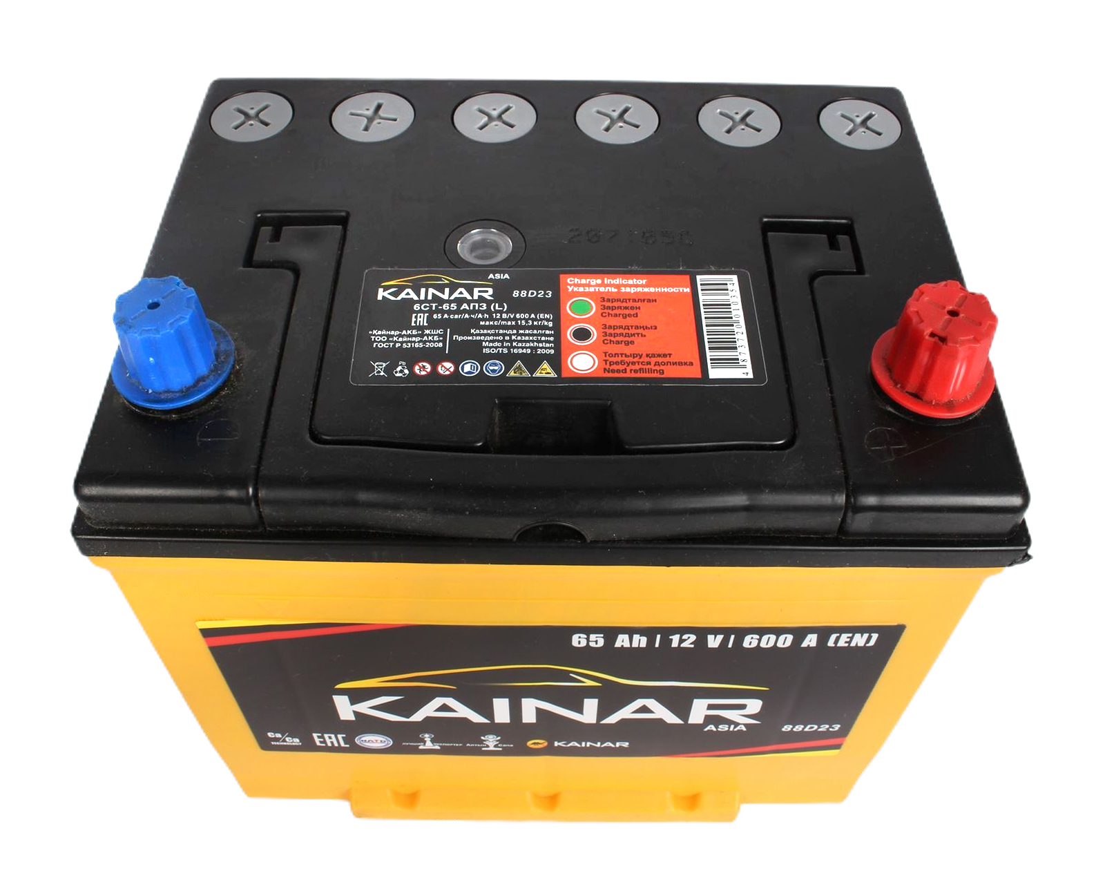 Аккумуляторная батарея KAINAR 88D23 6СТ65 азия обратная фотография №2