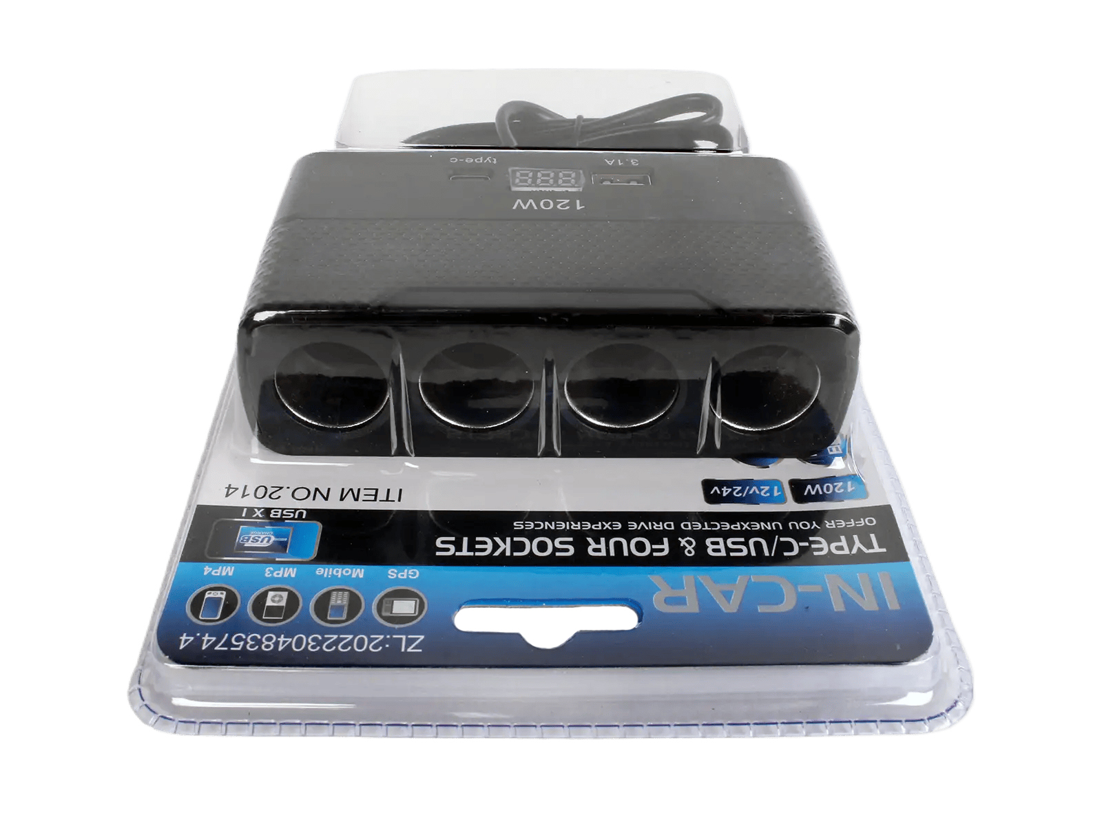 Разветвитель 4 слота, 1хUSB, 1xType-C + индикатор напряжения фотография №3