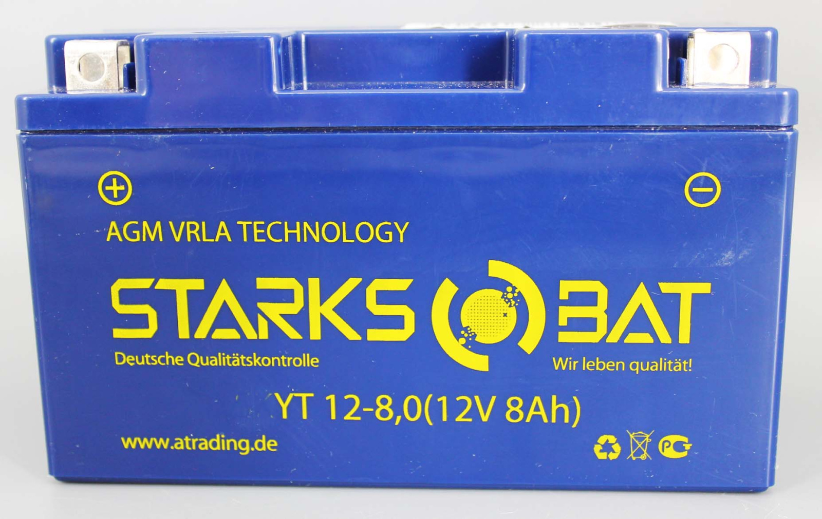 Аккумуляторная батарея STARKSBAT YT 12-8.0 YTX7B-BS 6СТ8 фотография №1