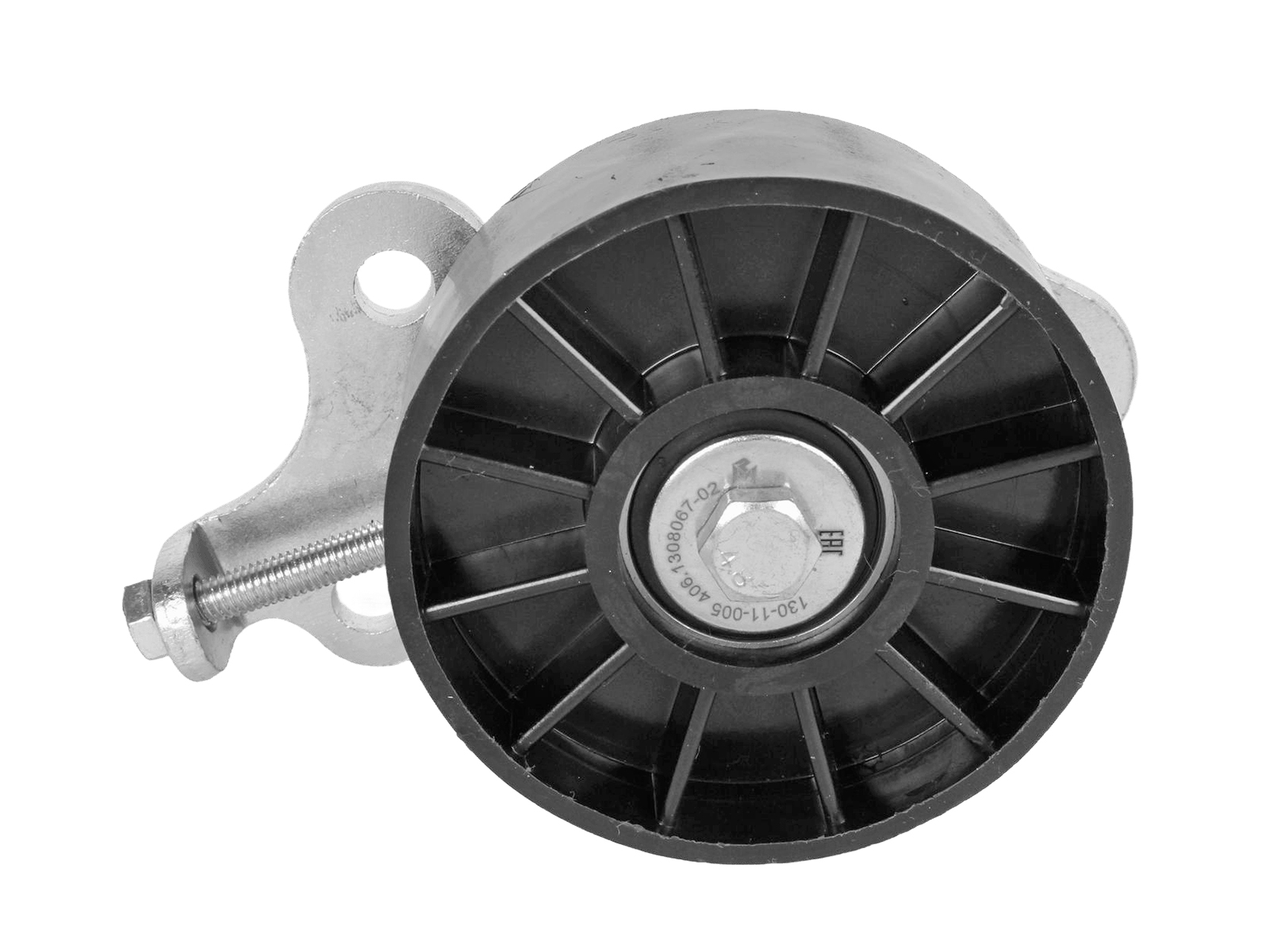Ролик натяжной ЗМЗ-406, 514 с кронштейном в сборе MEGA POWER 406.1308067-02 фотография №1