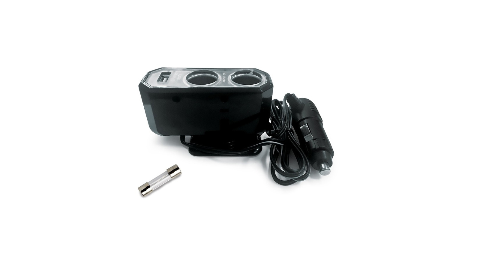 Разветвитель прикуривателя AVS 12В/24В на 2 выхода и USB CS212U со светодиодной подсветкой фотография №3