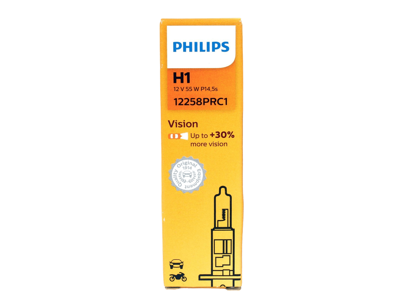 Лампа 12Vx55W H1+30% PHILIPS PREMIUM 1 штука фотография №4
