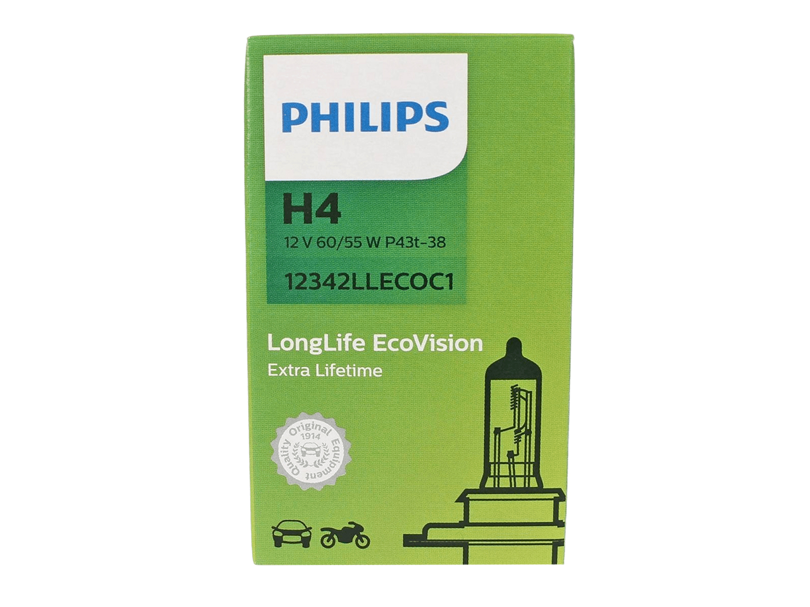 Лампа 12Vx60/55W H4 PHILIPS LONG LIFE ECO VISION 1 штука фотография №4