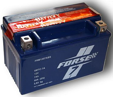 Аккумуляторная батарея FORSE гелевая 6СТ7 FRM* 1207 ABS фотография №1