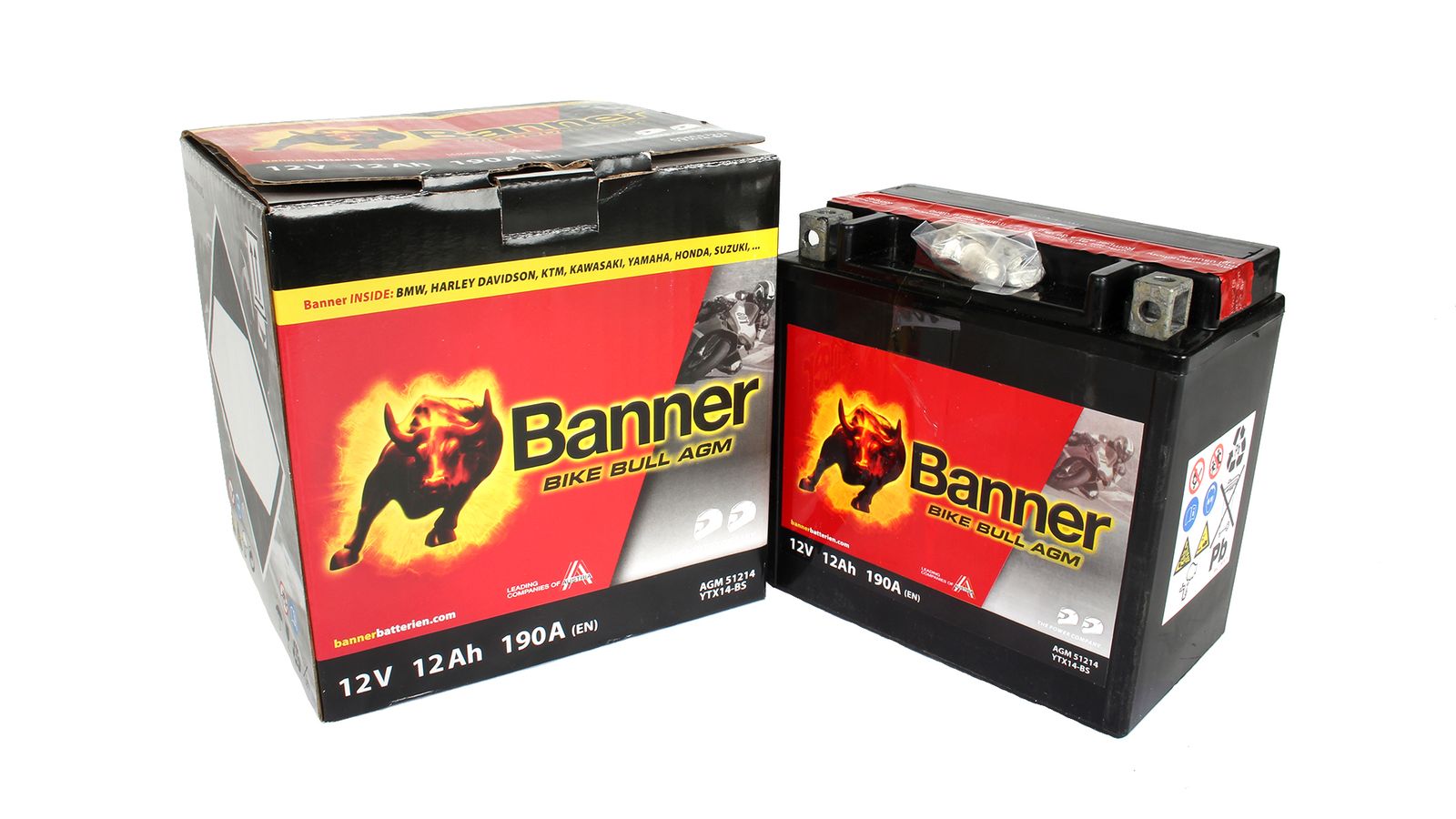 Аккумуляторная батарея BANNER Bike Bull YTX14-BS 512 014 010 фотография №2