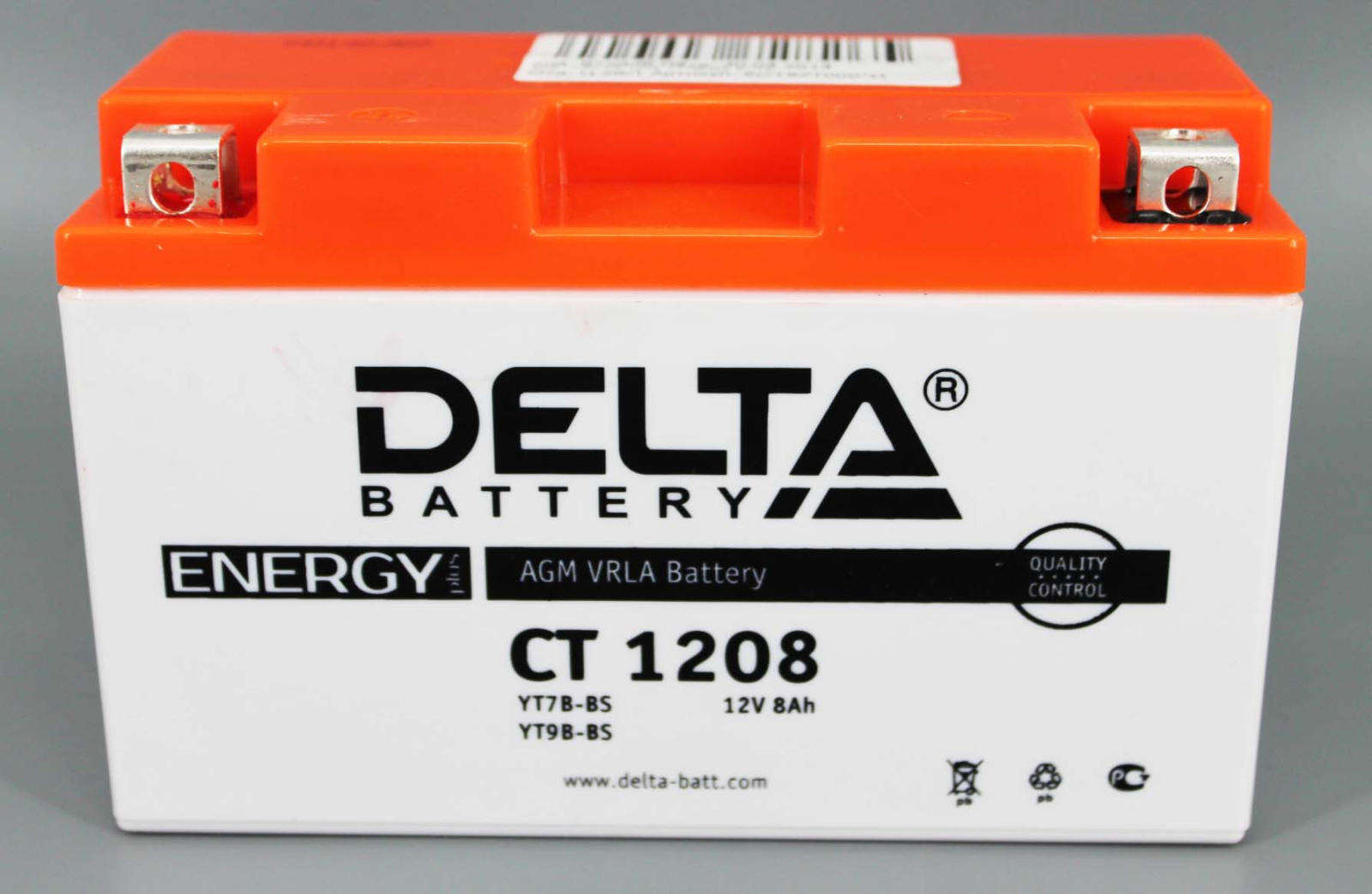 Аккумуляторная батарея DELTA СТ1208 YT7B-BS YT9B-BS 6СТ8 фотография №1