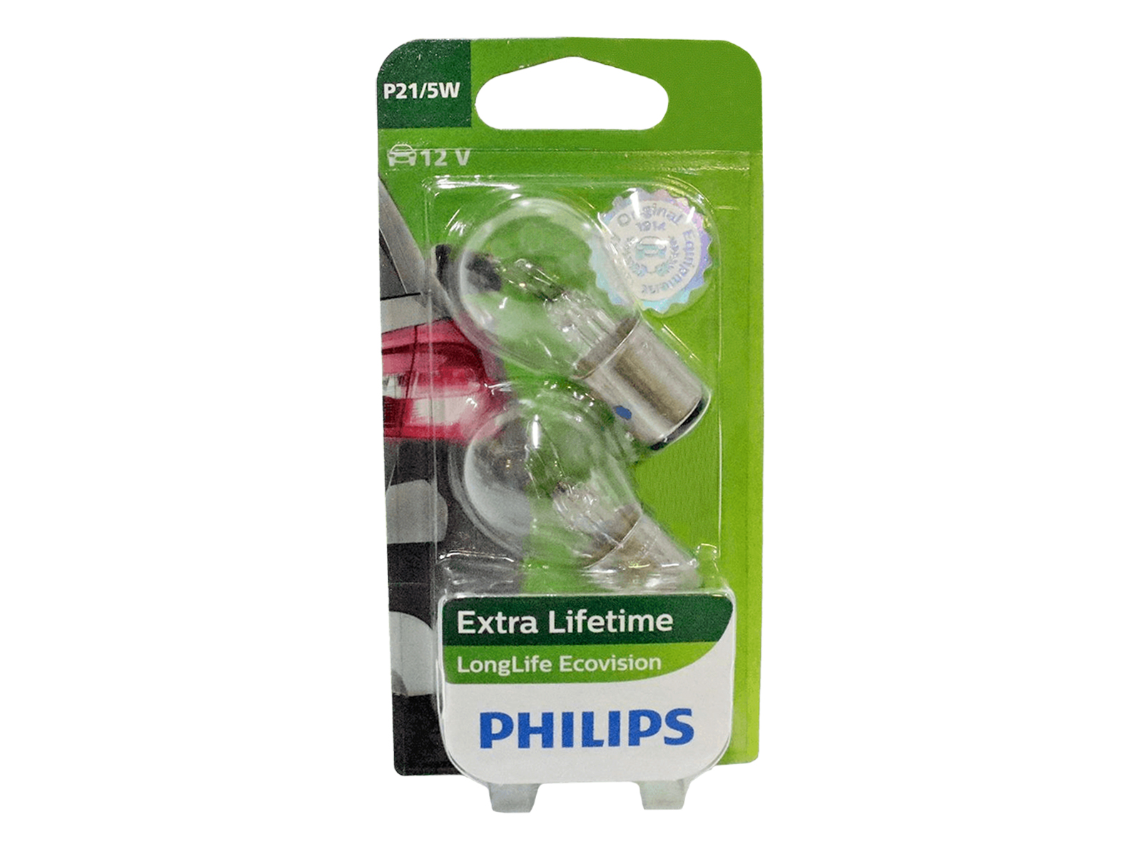 Лампа 12V P21/5W PHILIPS LONG LIFE ECO VISION комплект фотография №1