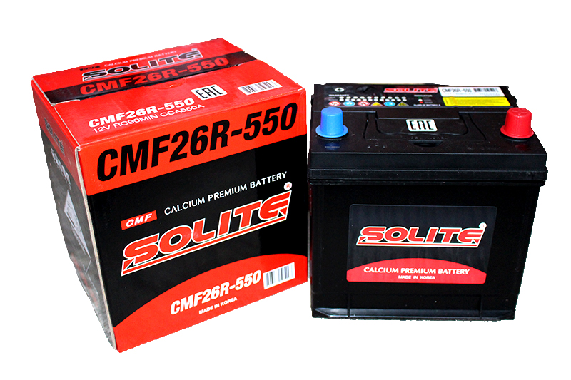 Аккумуляторная батарея SOLITE CMF 26R-550 6СТ60 обратная фотография №1
