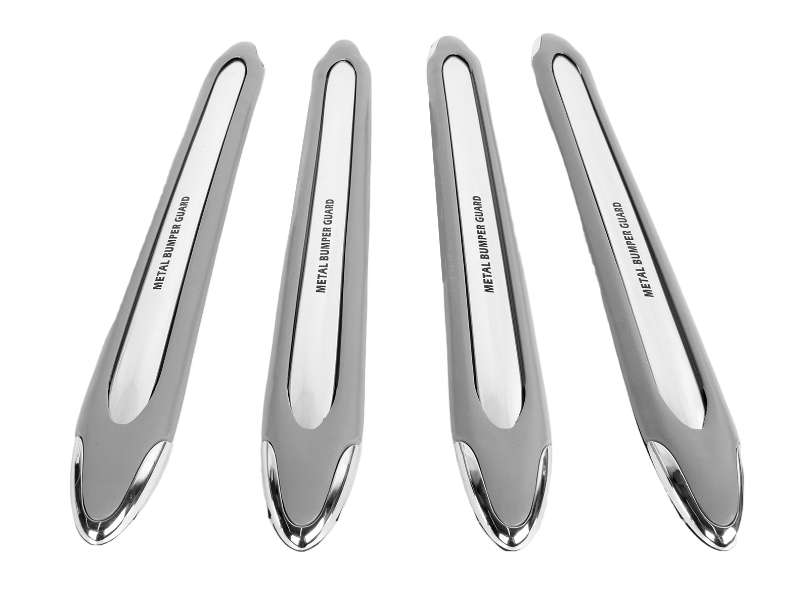 Накладка на бампер HJ-3067GY хром серебро комплект фотография №2