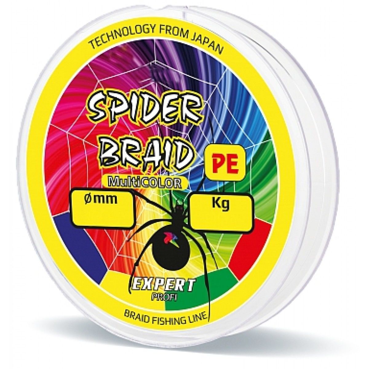 Леска плетеная Expert Spider 130m multicolor 0,25мм 22,00кг SpiMult130025 фотография №1