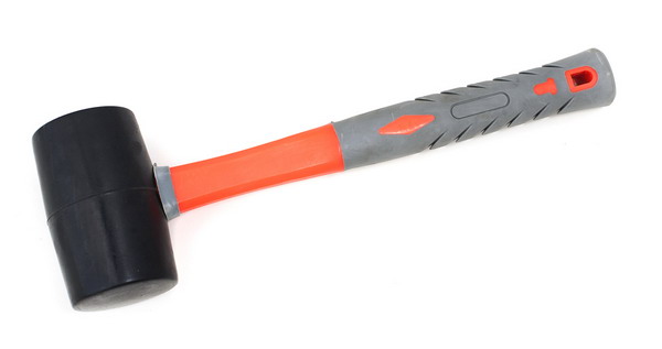 Киянка резиновая ПРАКТИК с фиберглассовой рукояткой 500 гр фотография №1