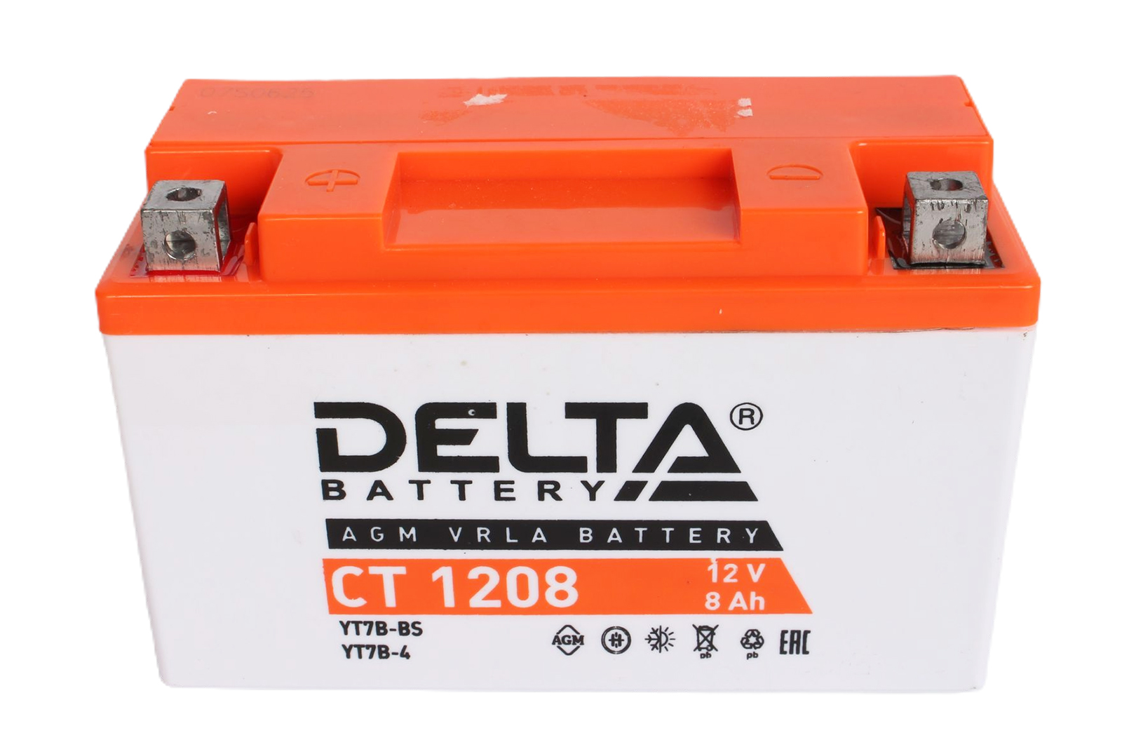 Аккумуляторная батарея DELTA СТ 1208 YT7B-BS 6СТ8 фотография №1