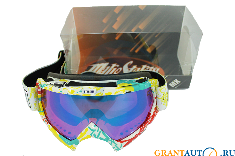 Очки кроссовые STAREZZI GOGGLES MX HAWALL WHITE 157-809 фотография №1