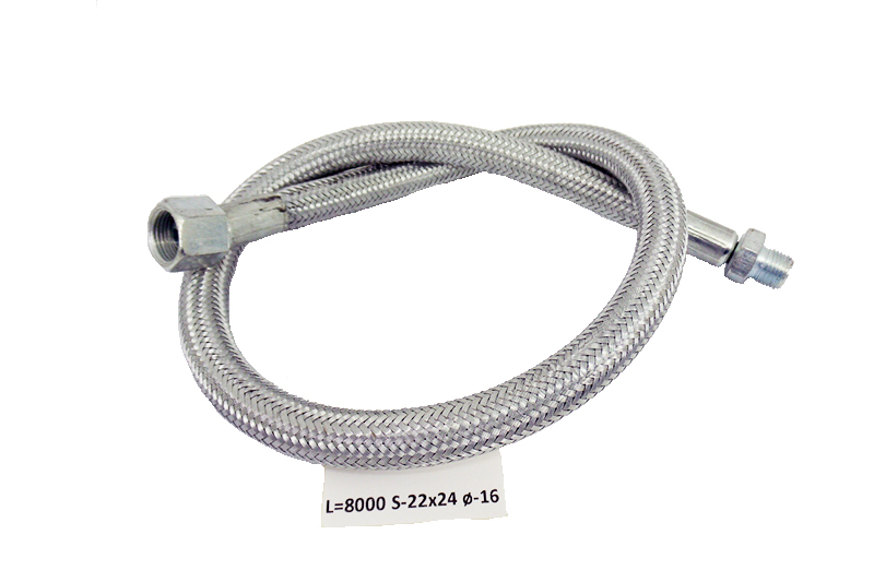 Шланг тормозной КамАЗ-ЕВРО-2 задний в броне гайка-штуцер L-780мм фотография №1