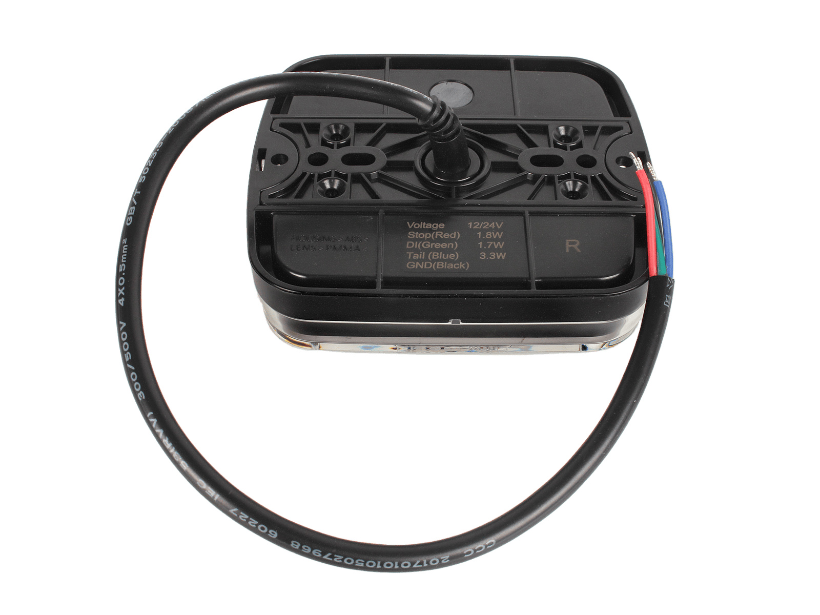 Фонарь задний универсальный светодиодный 12/24V c указателем поворота правый MEGAPOWER фотография №3