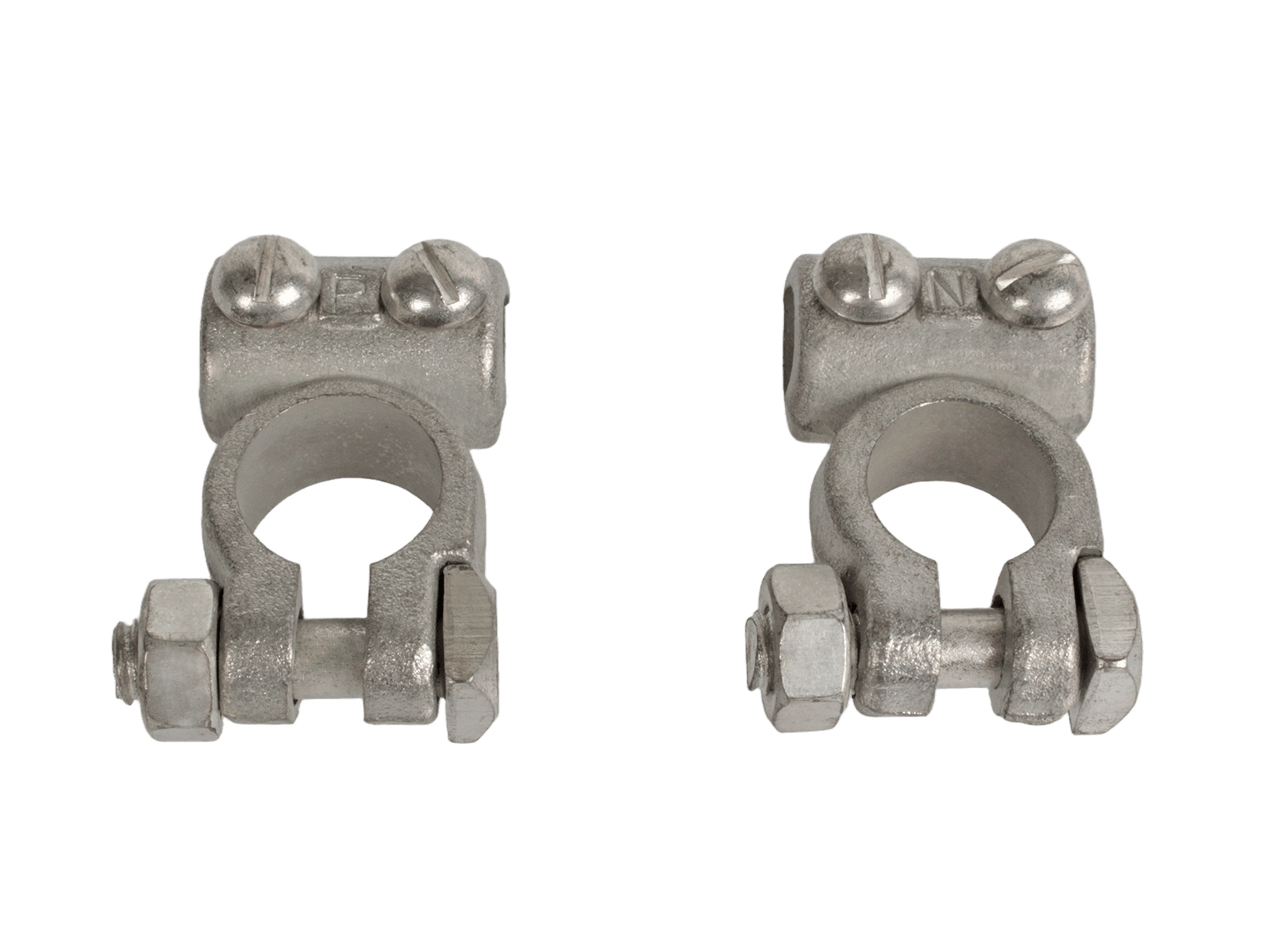 Клемма АКБ +/- латунь ЕВРО боковое крепление комплект фотография №1