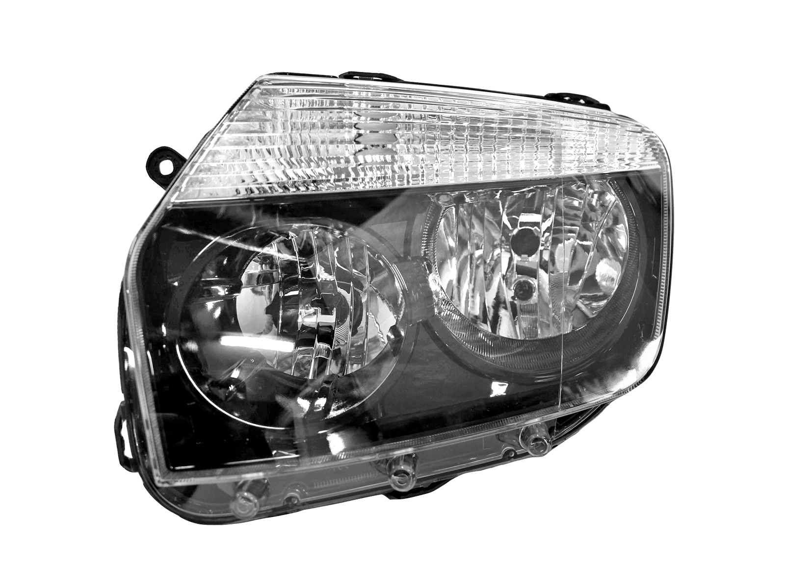 Фара RENAULT DUSTER -13 левая черная KORTEX KHL8021STD фотография №1