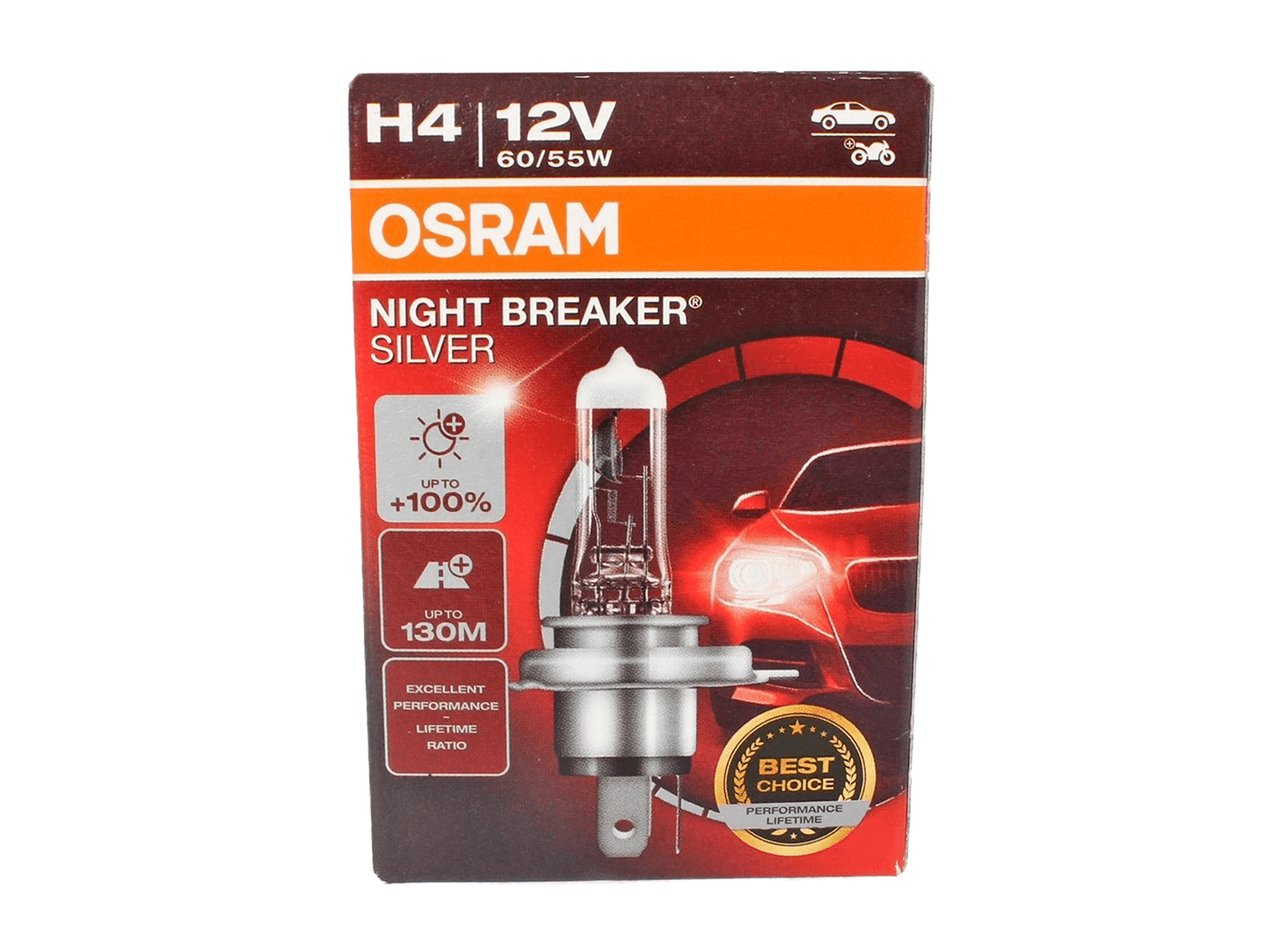 Лампа 12V 60/55W H4 P43T OSRAM SILVER 64193NBS фотография №4