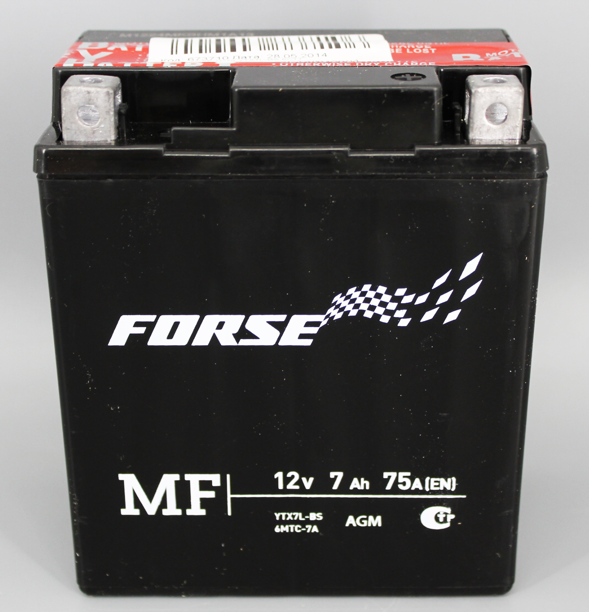 Аккумуляторная батарея FORSE мото YTX7L-BS 6СТ7 фотография №2