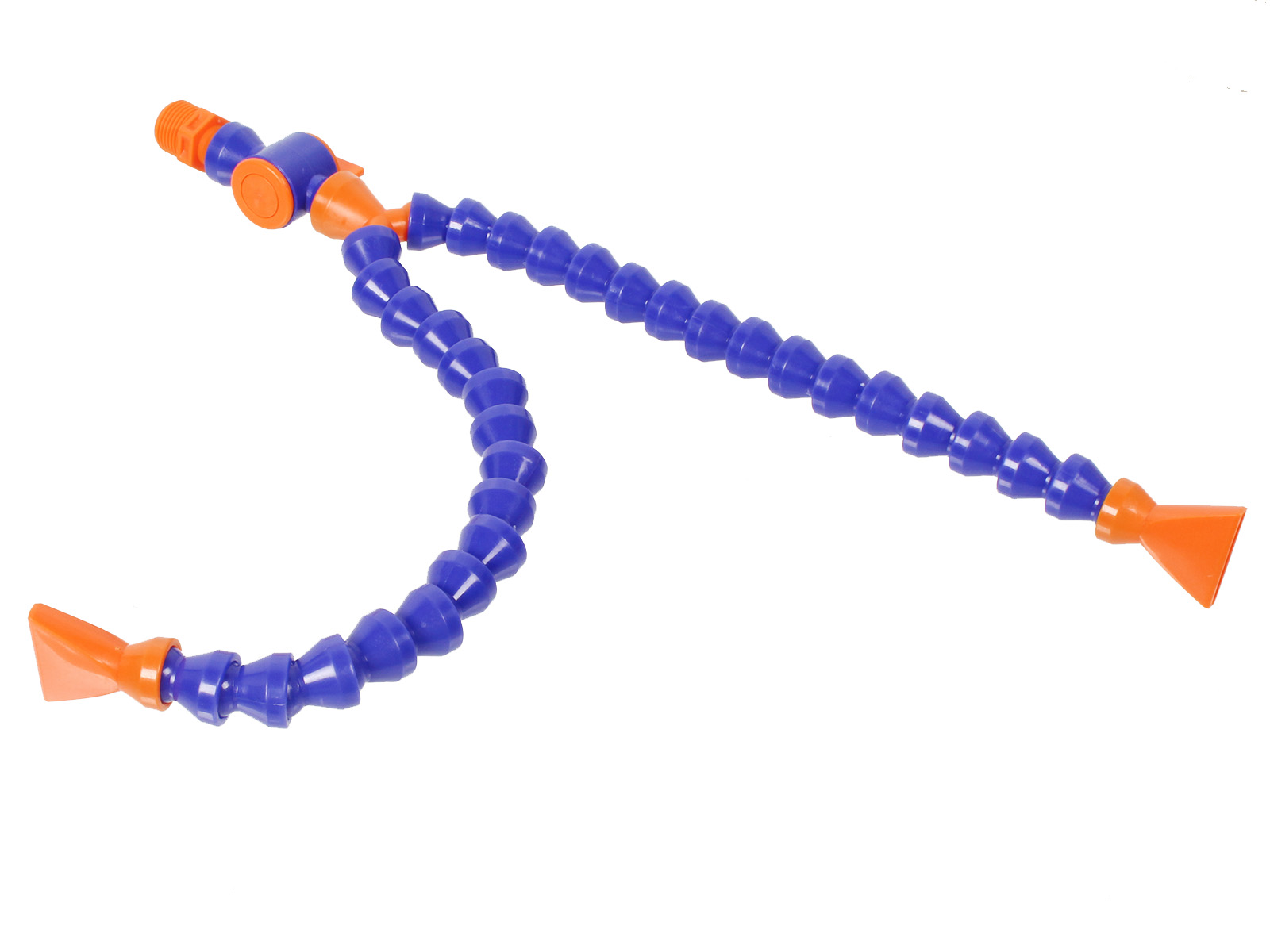 Трубка для подачи СОЖ 1/2 400мм двойной плоский наконечник с краном ANROKEY фотография №4