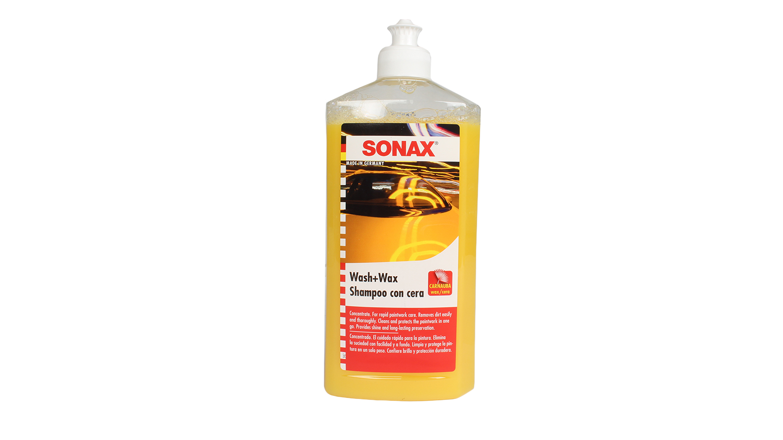 Шампунь-концентрат с воском SONAX 500мл фотография №1