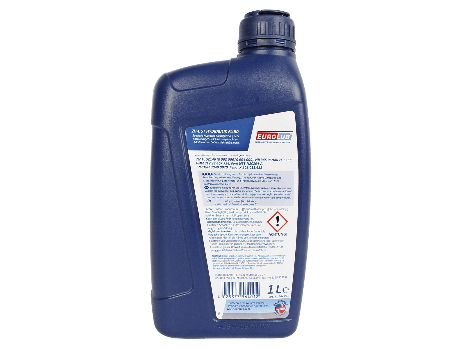 Жидкость гидроусилителя руля EUROLUB CHF 111 ST 1л фотография №4