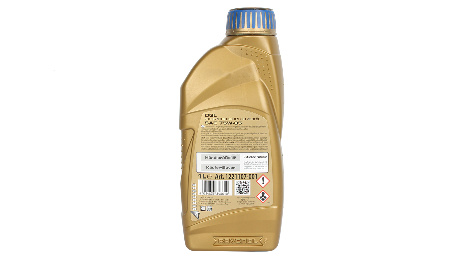 Масло трансмиссионное RAVENOL DGL 75W85 1л фотография №2