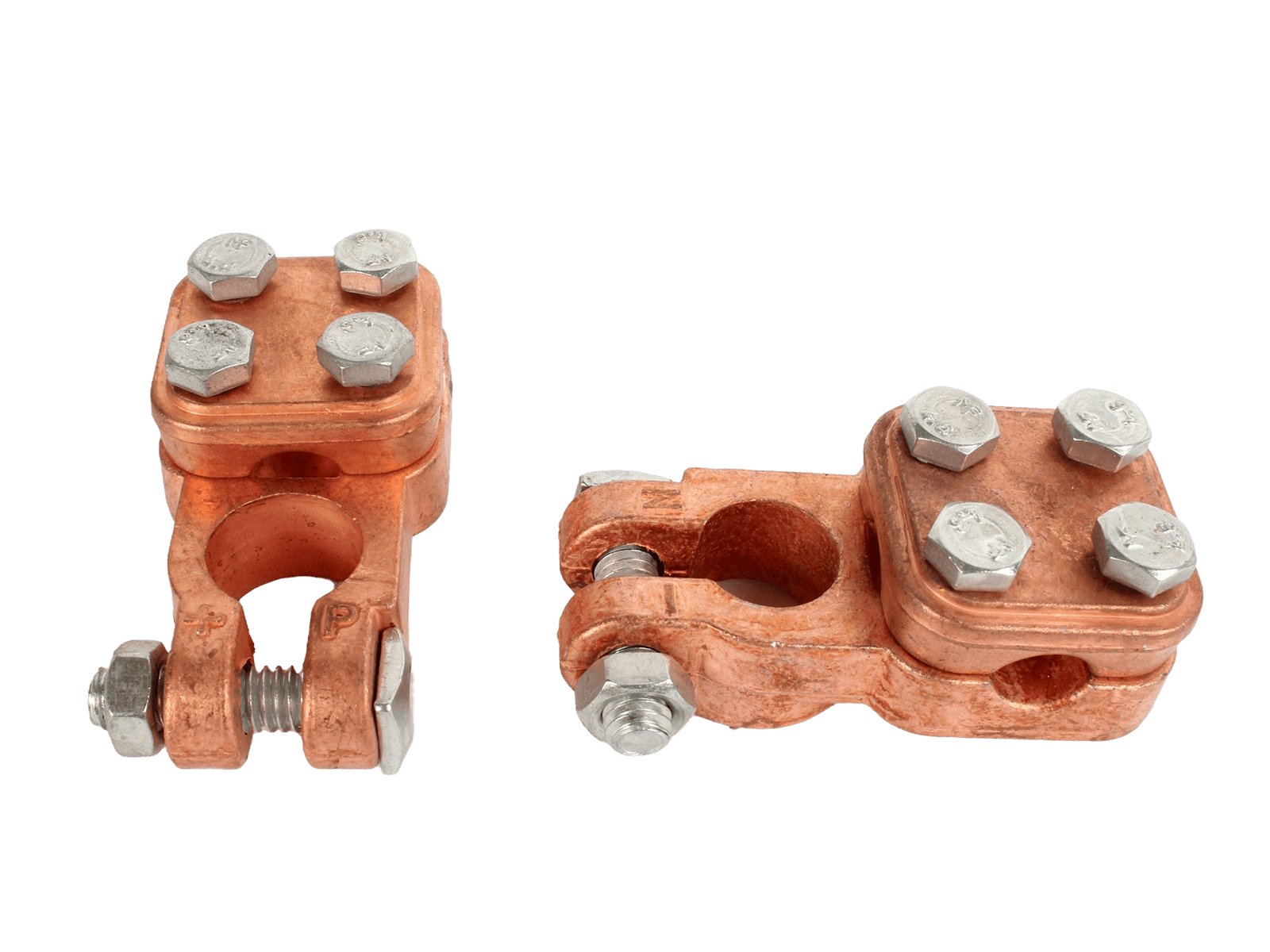 Клемма АКБ +/- цинк универсальная для 4-х проводов комплект фотография №2