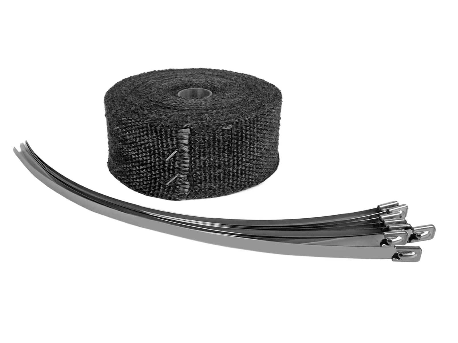 Термолента для глушителя 1х50х10000мм черная фотография №1