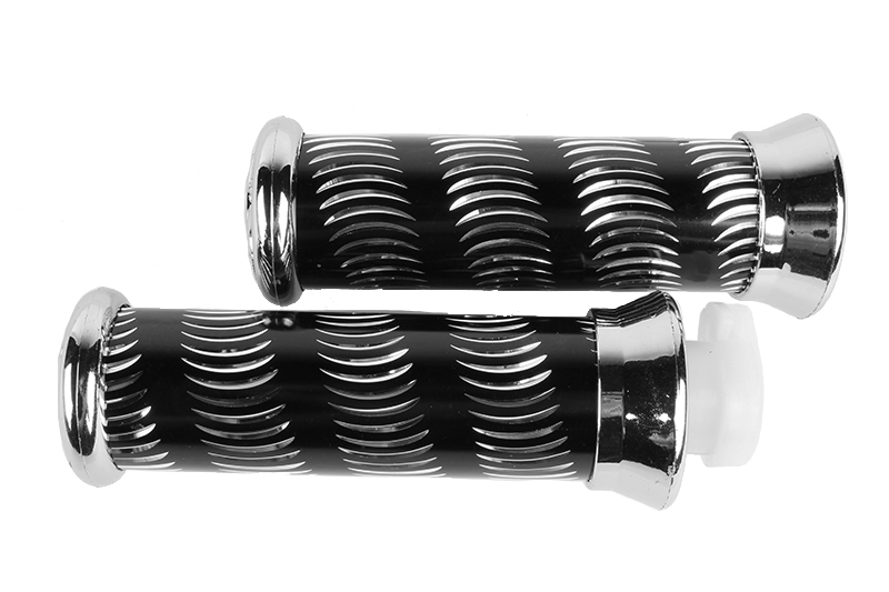 Ручки руля декоративные черные (ручка газа + левая) фотография №2