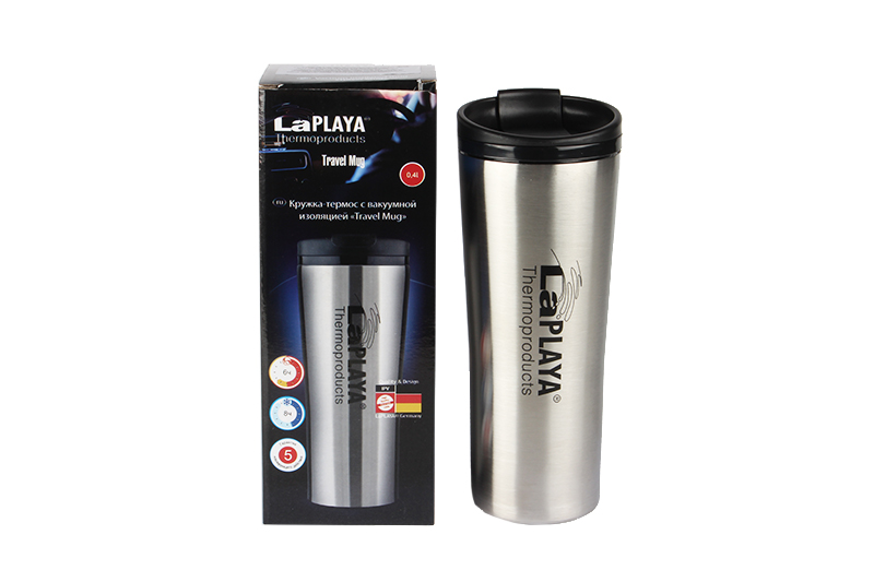 Кружка-термос нержавеющей  сталь LaPlaya Vacuum Travel Mug 0,4 L stainless steel фотография №3