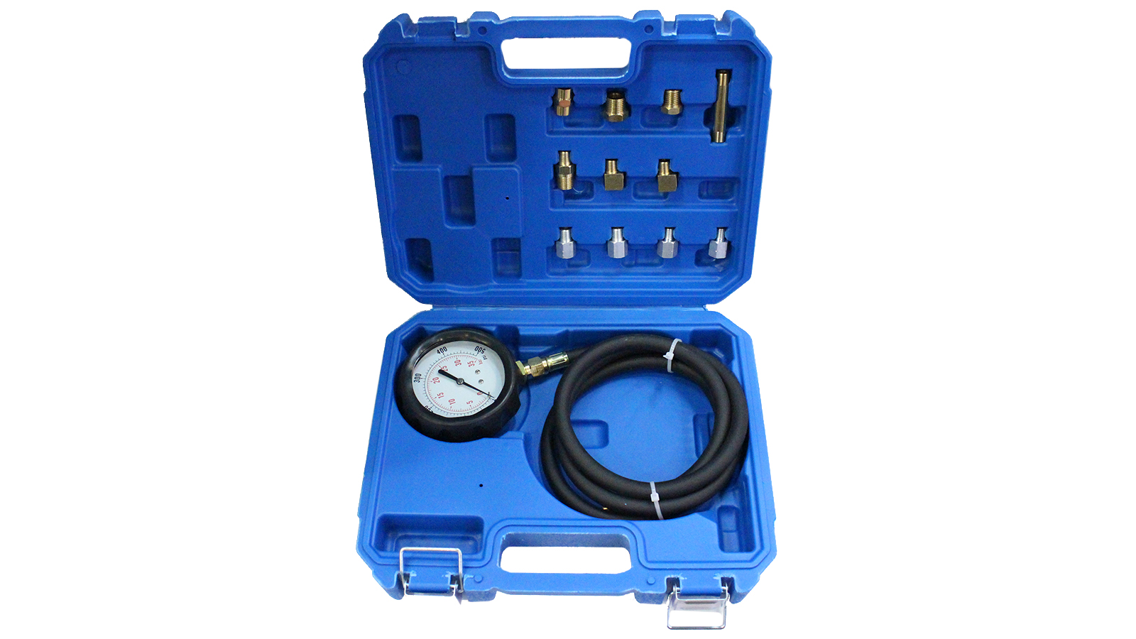 Тестер давления масла ROCKFORCE в наборе с резьбовыми адаптерами 12 предметов фотография №2