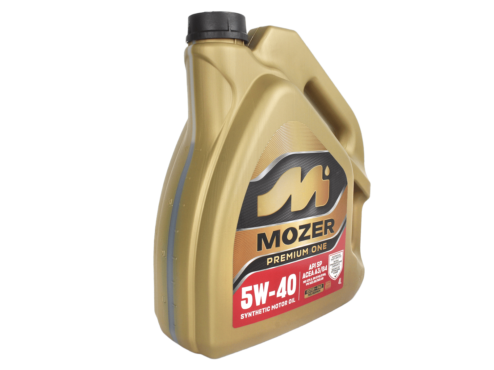 Масло моторное MOZER Premium ONE 5W40 A3/B4 4л фотография №2