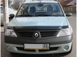 Дефлектор капота RENAULT LOGAN 2005- фотография №1