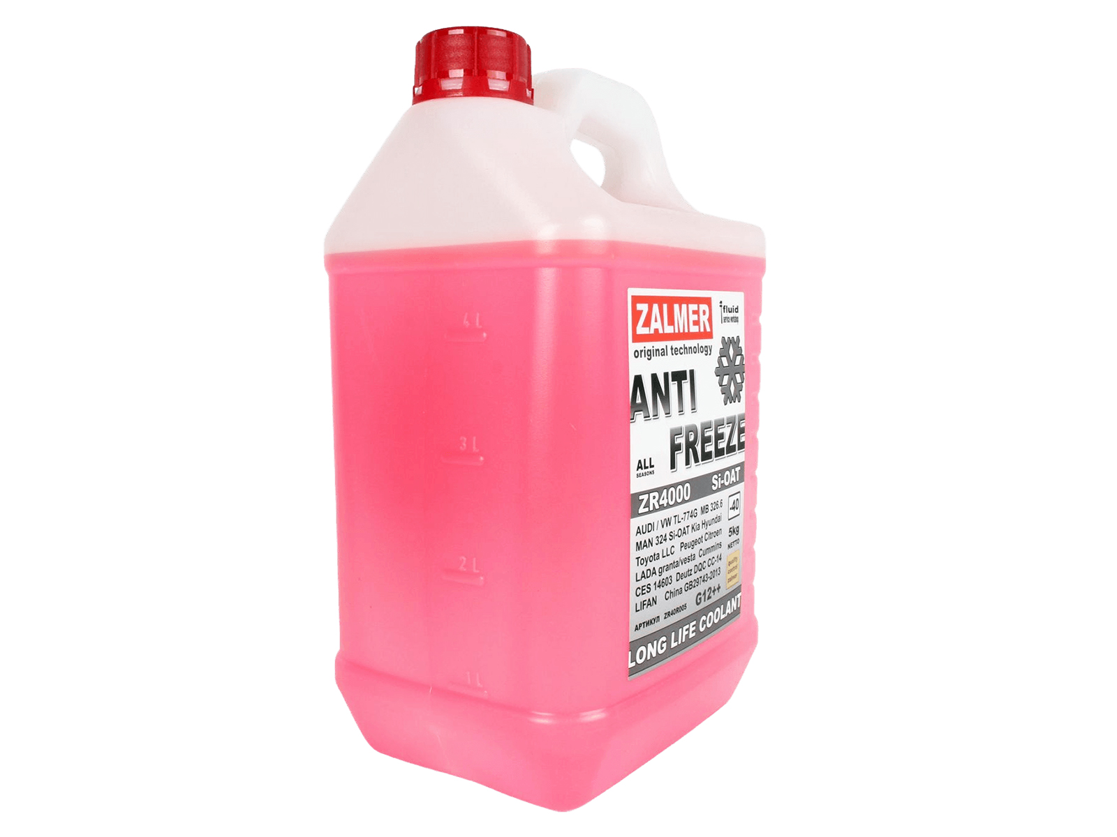 Антифриз G12++ красный 5кг ZALMER ZR4000 фотография №3