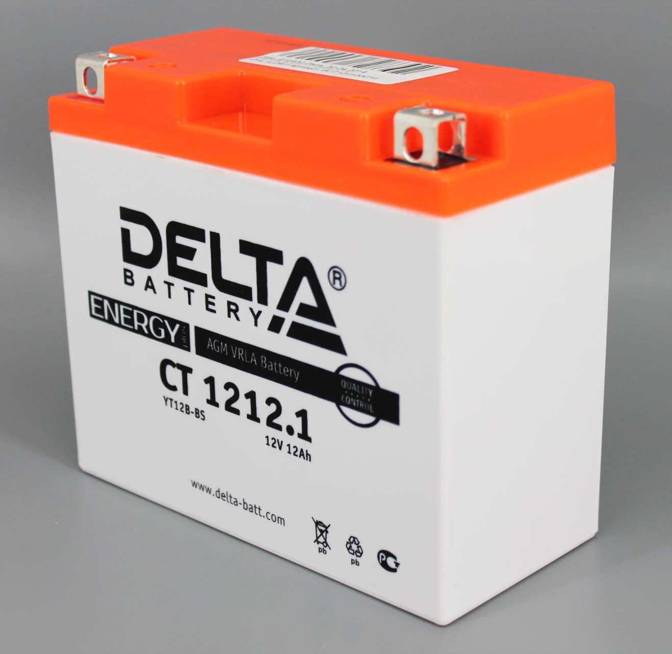 Аккумуляторная батарея DELTA СТ 1212.1 YT12B-BS 6СТ12 фотография №2
