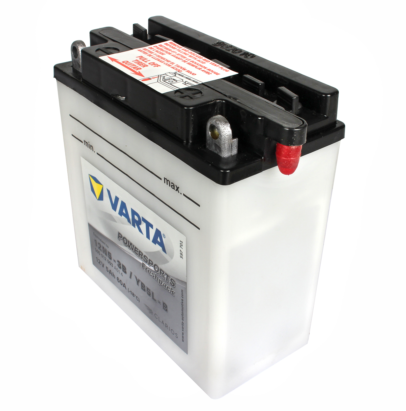 Аккумуляторная батарея VARTA белая YB5L-B 6СТ5 505 012 003 фотография №3