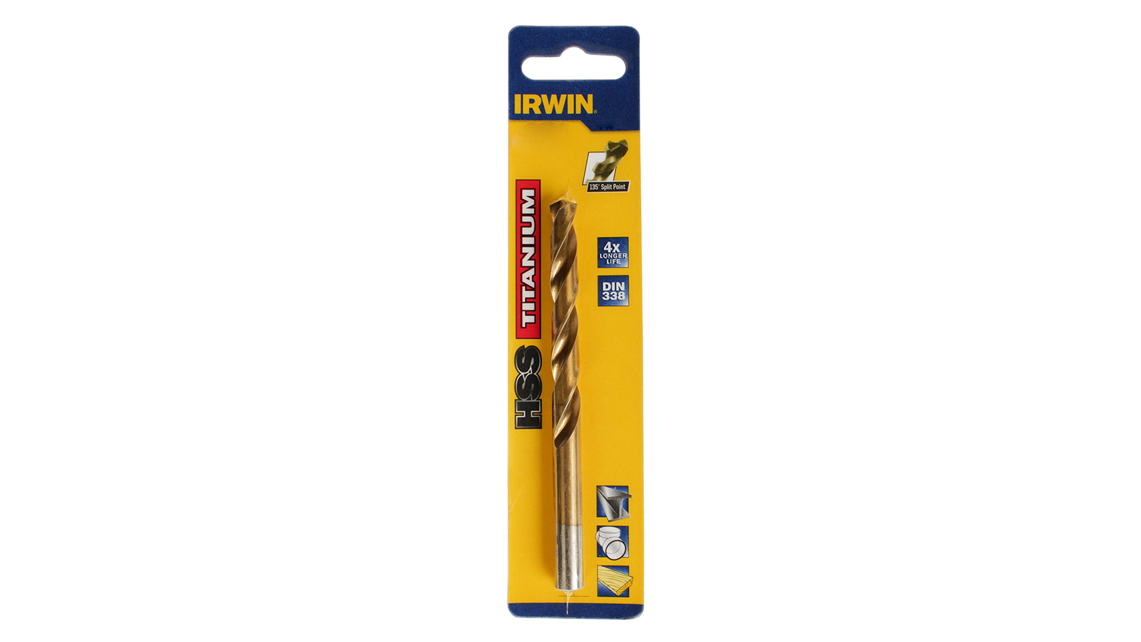 Сверло по металлу титановое IRWIN HSS TIN 4.5х47/80 фотография №1