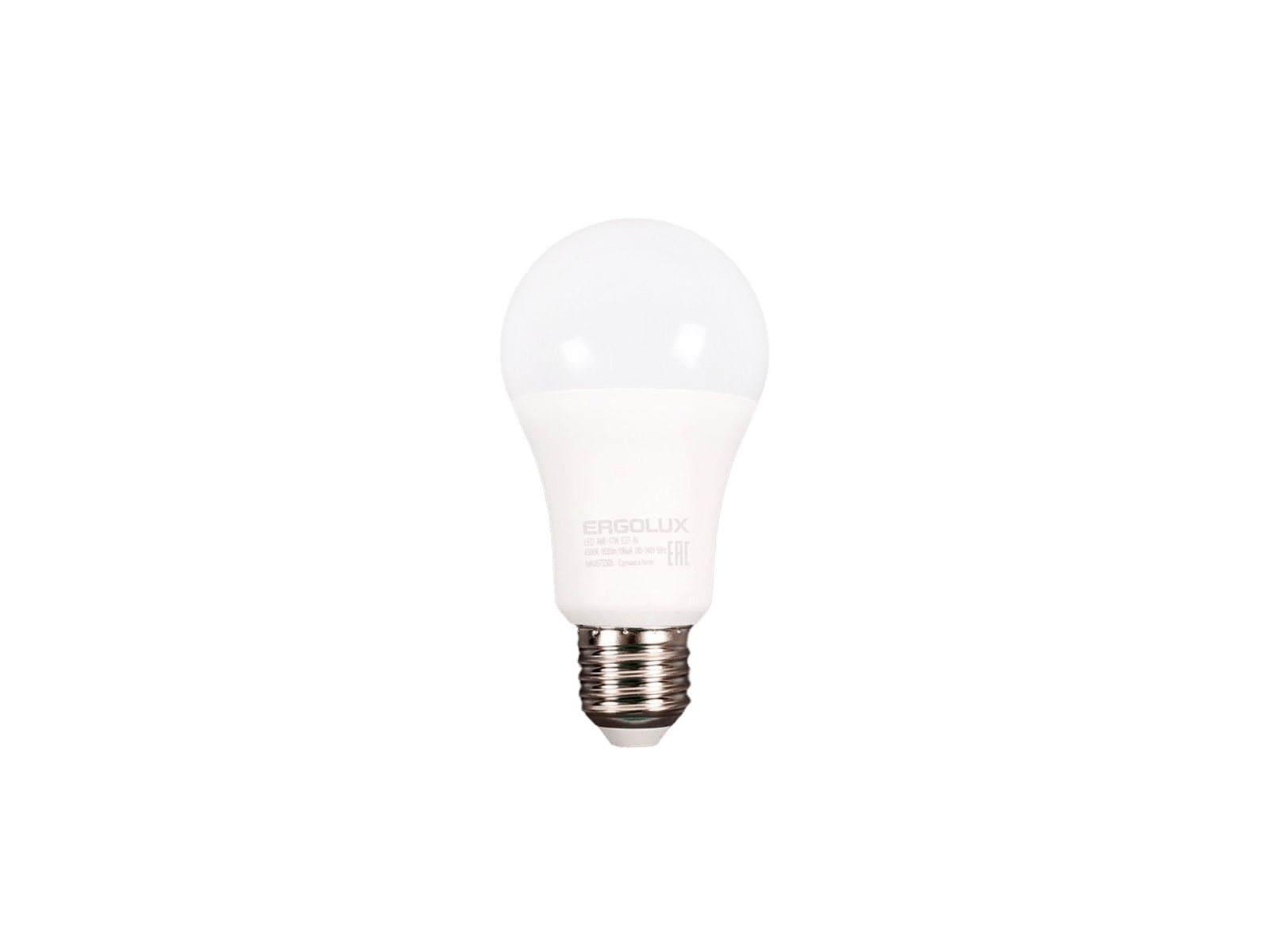 Лампа светодиодная Ergolux LED-A60-17W-E27-4K ЛОН фотография №1