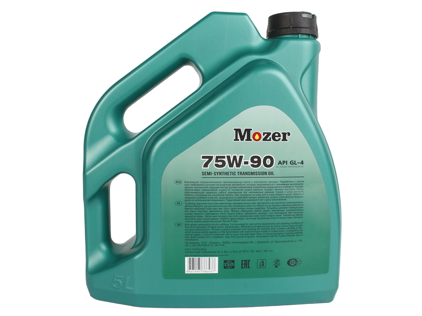 Масло трансмиссионное MOZER 75w-90 GL-4 5л фотография №3