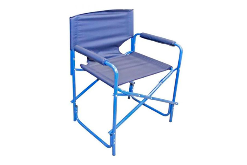 Кресло складное СЛЕДОПЫТ 585х450х825 мм сталь 20 мм синий фотография №1