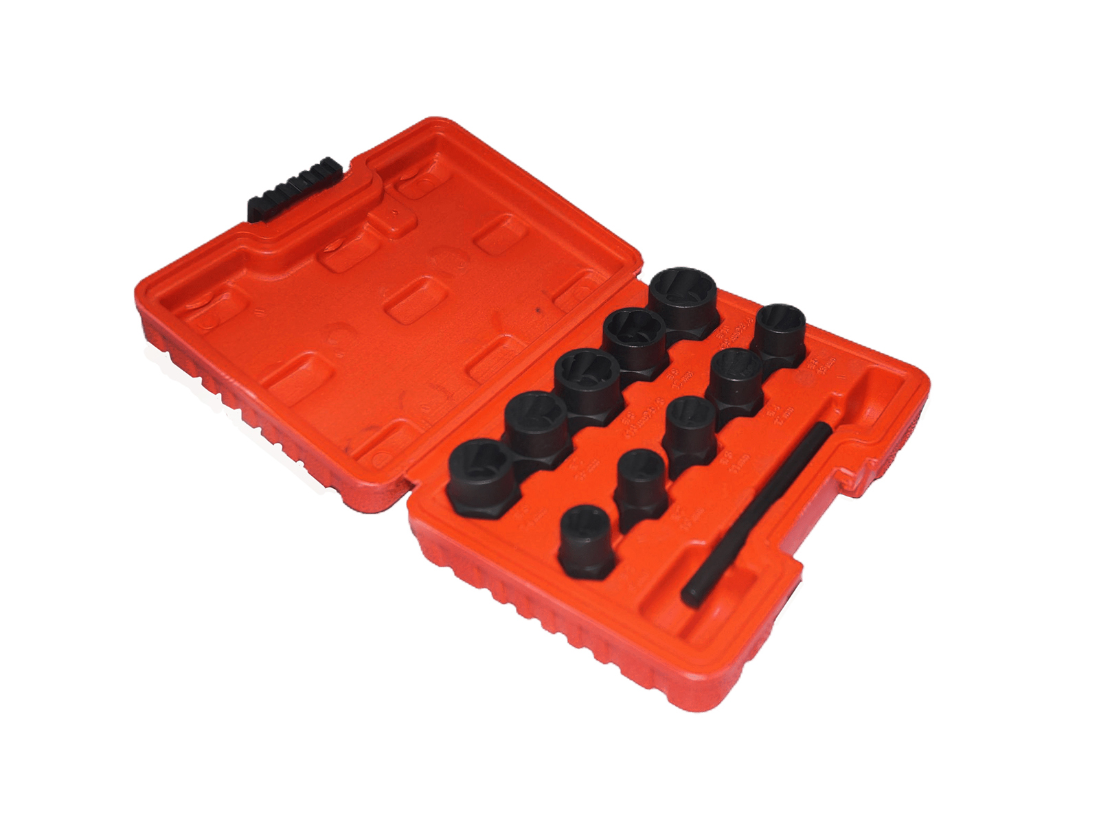 Набор головок ЭВРИКА для поврежденных болтов и гаек 3/8 11 предметов 9-19мм в кейсе фотография №2