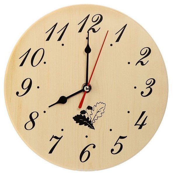 Часы для предбанника деревянные фотография №1