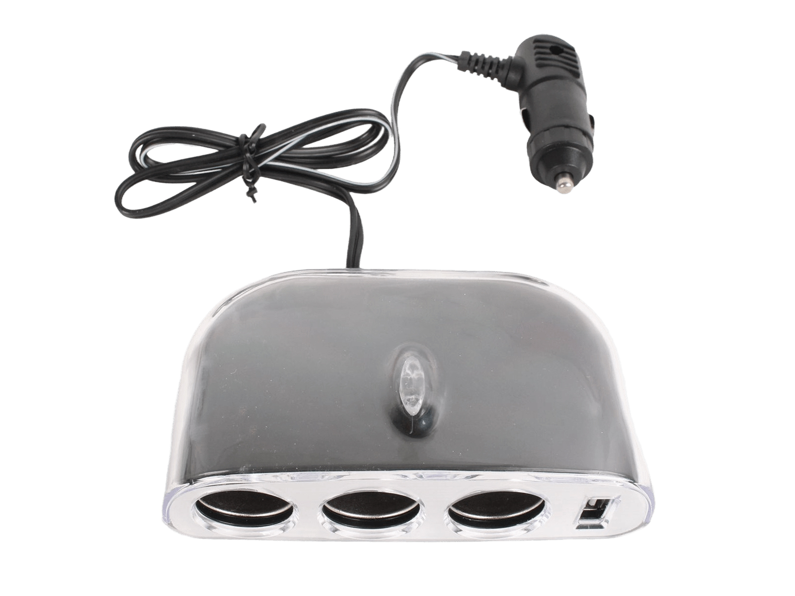 Разветвитель прикуривателя 3 гнезда + 1 USB 12/24B фотография №1