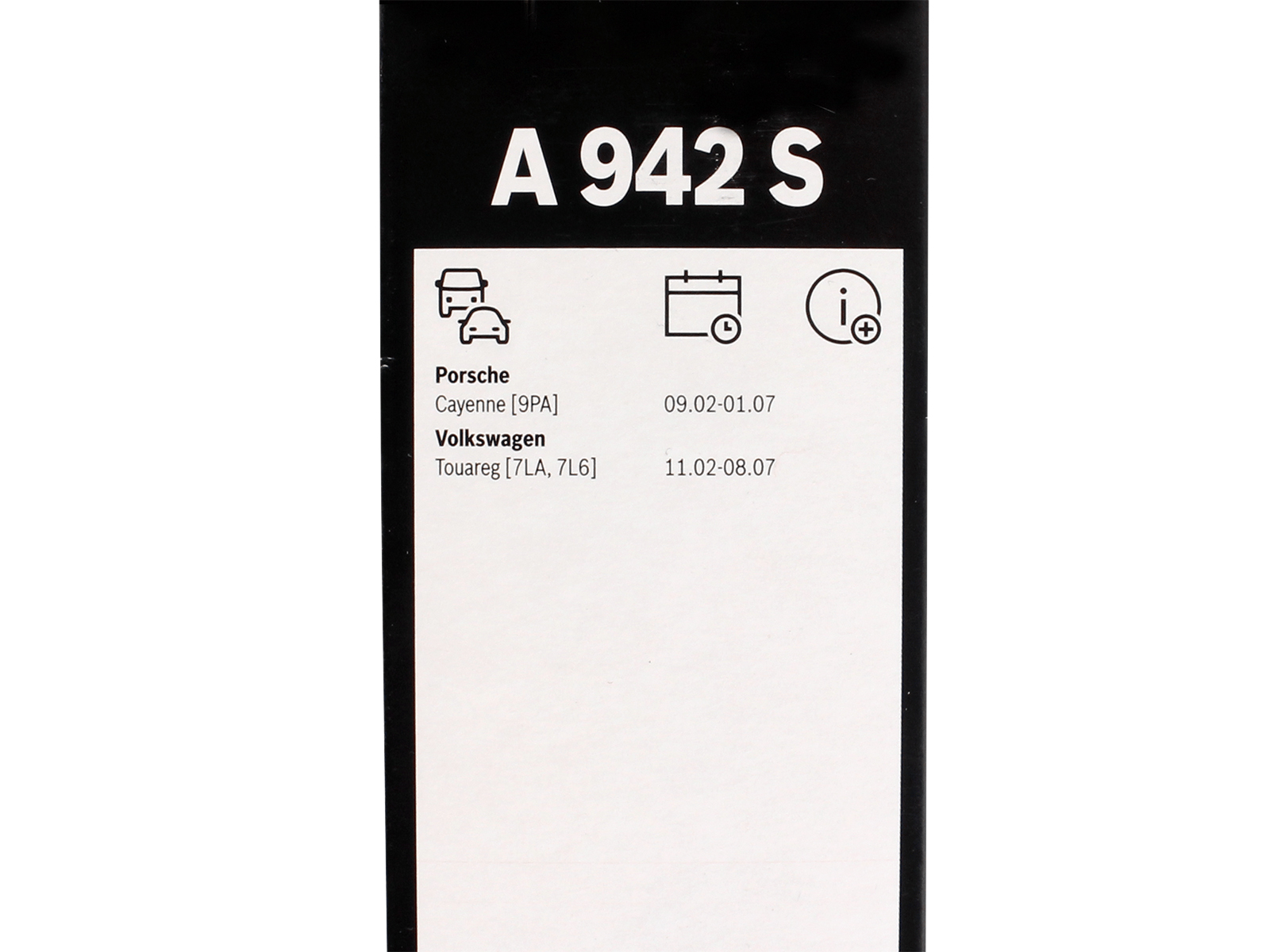Щетка стеклоочистителя BOSCH комплект 3397118942 A942S фотография №6