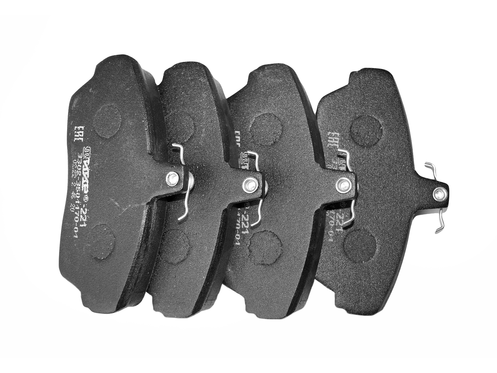 Колодки тормозные передние ГАЗ-3110, 3302 4 штуки комплект АО ГАЗ 3302-3501800-02 фотография №2