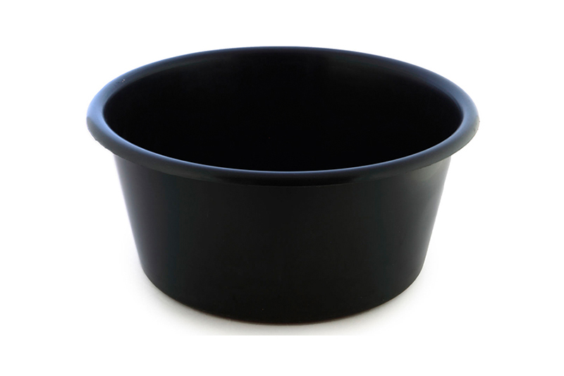 Таз строительный 40л пластик черный круглый фотография №1