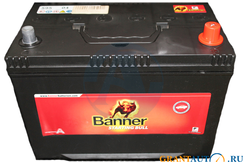 Аккумуляторная батарея BANNER Starting Bull 04 6СТ95 обратная фотография №1