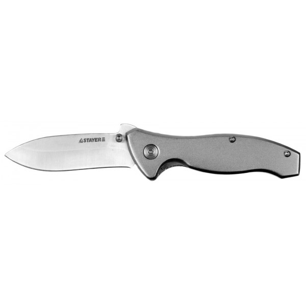 Нож складной STAYER Profi средний с металлической рукояткой фотография №1